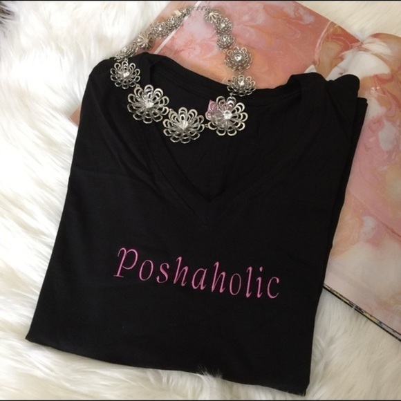Poshaholic Embroidered T-Shirt. Price Firm. - Picture 4 of 4